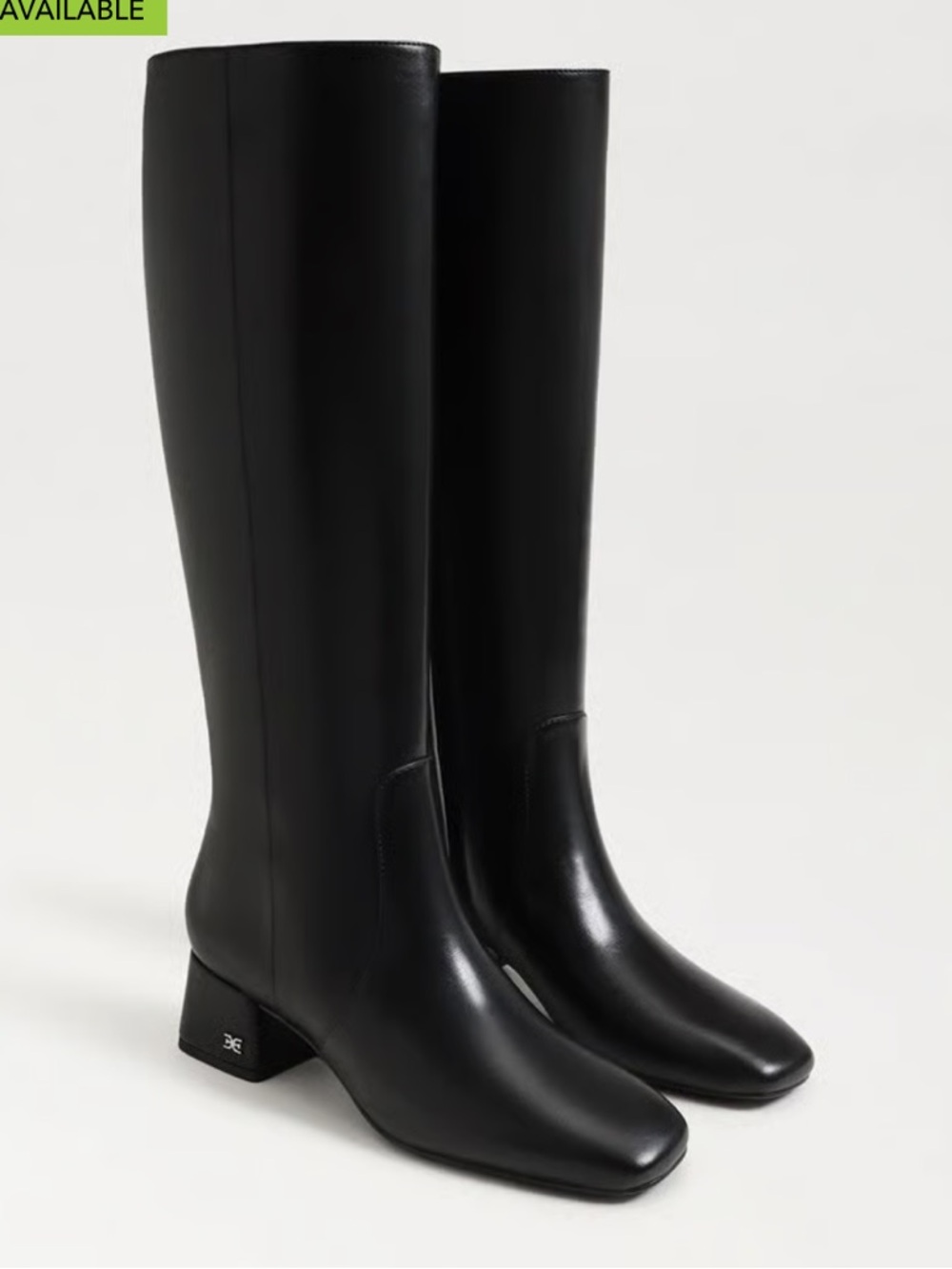 Wide calf Porter  Black Knee-High Leather Boots